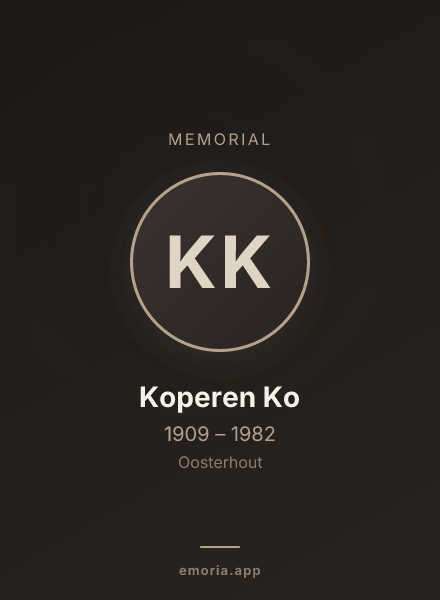 Memorial portrait of Koperen Ko