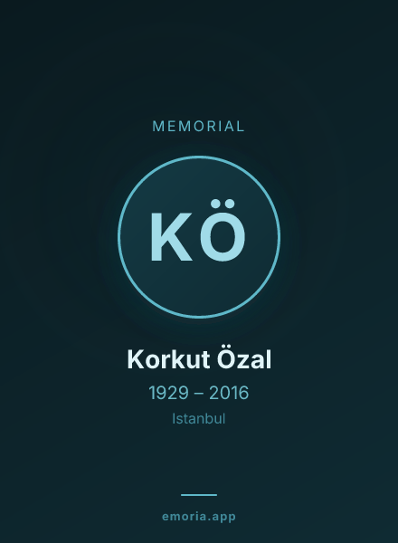 Memorial portrait of Korkut Özal