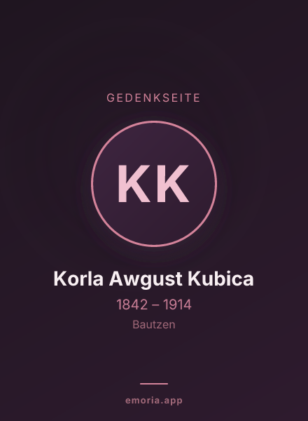 Gedenkportrait von Korla Awgust Kubica