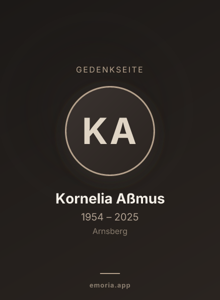 Gedenkportrait von Kornelia Aßmus