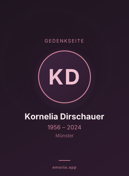 Gedenkportrait von Kornelia Dirschauer