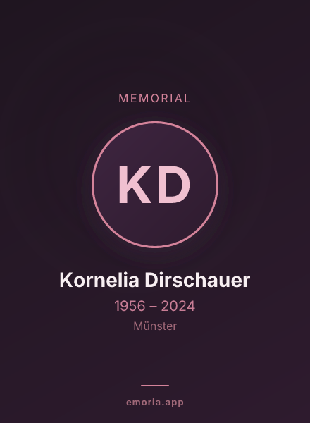 Memorial portrait of Kornelia Dirschauer