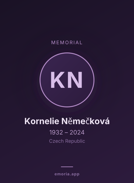 Memorial portrait of Kornelie Němečková