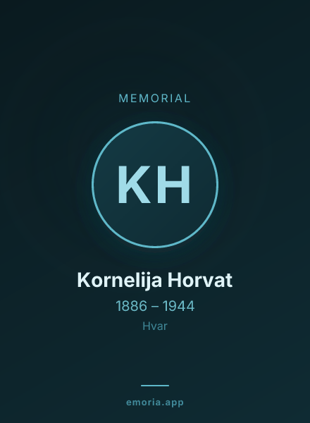 Memorial portrait of Kornelija Horvat