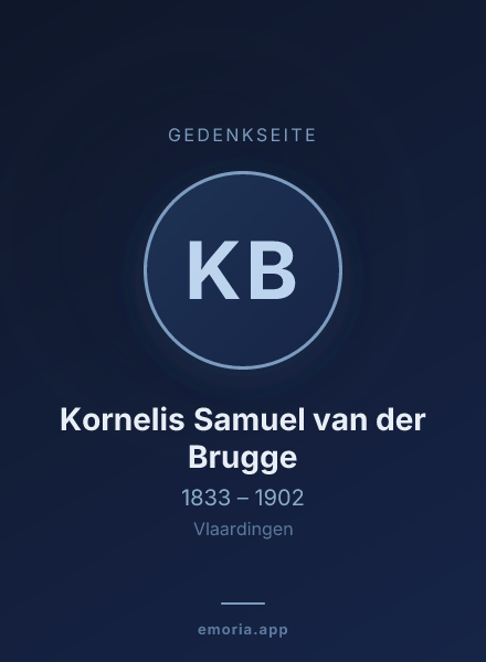Gedenkportrait von Kornelis Samuel van der Brugge