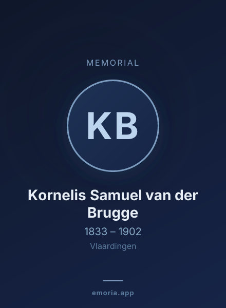 Memorial portrait of Kornelis Samuel van der Brugge