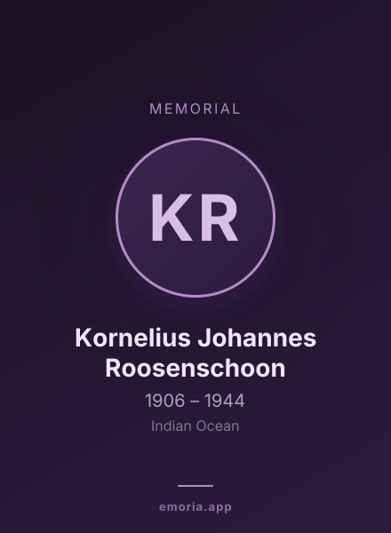 Memorial portrait of Kornelius Johannes Roosenschoon