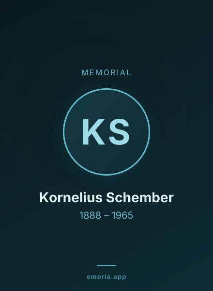 Memorial portrait of Kornelius Schember