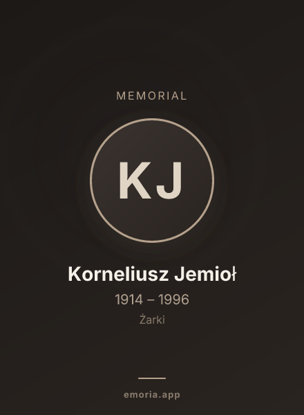 Memorial portrait of Korneliusz Jemioł
