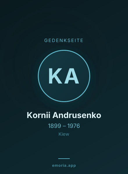 Gedenkportrait von Kornii Andrusenko