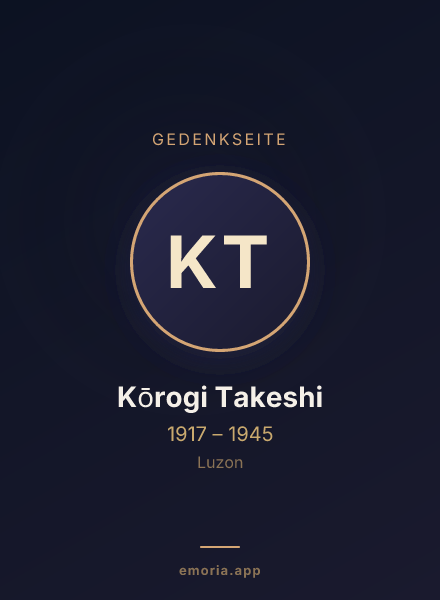 Gedenkportrait von Kōrogi Takeshi