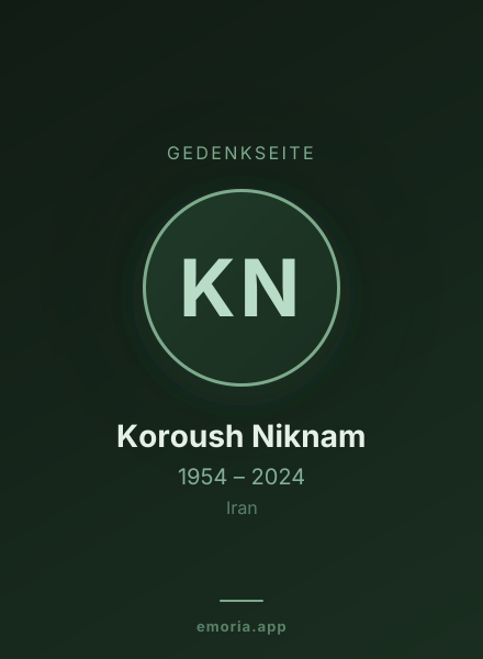 Gedenkportrait von Koroush Niknam