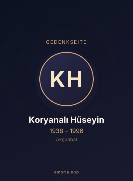 Gedenkportrait von Koryanalı Hüseyin