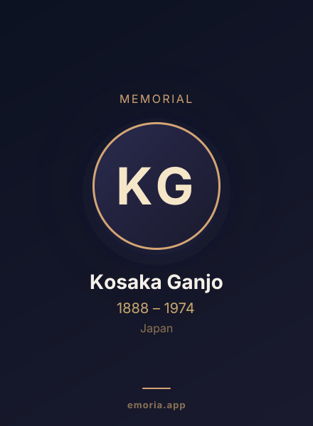 Memorial portrait of Kosaka Ganjo