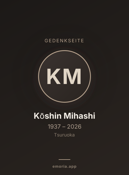 Gedenkportrait von Kōshin Mihashi