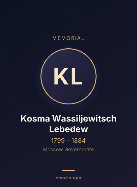 Memorial portrait of Kosma Wassiljewitsch Lebedew