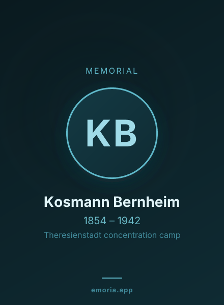 Memorial portrait of Kosmann Bernheim