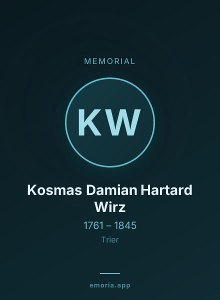 Memorial portrait of Kosmas Damian Hartard Wirz