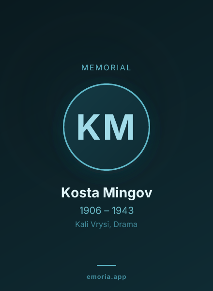 Memorial portrait of Kosta Mingov