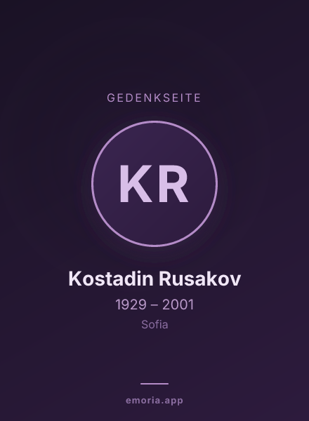 Gedenkportrait von Kostadin Rusakov