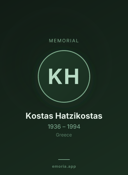 Memorial portrait of Kostas Hatzikostas