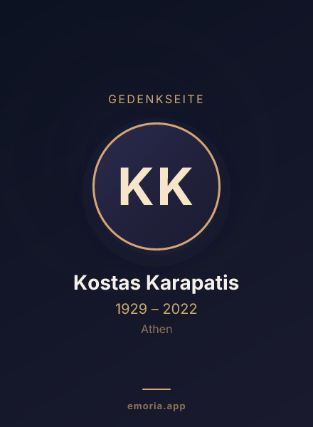 Gedenkportrait von Kostas Karapatis