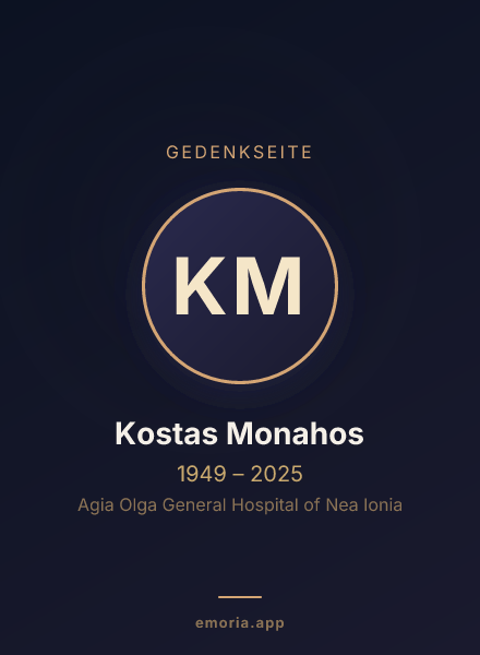 Gedenkportrait von Kostas Monahos