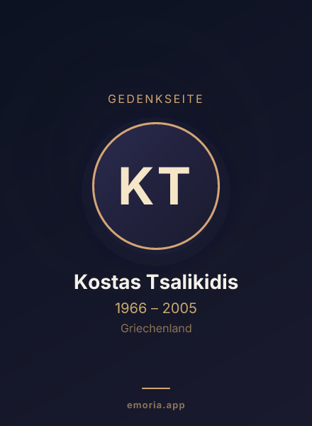 Gedenkportrait von Kostas Tsalikidis