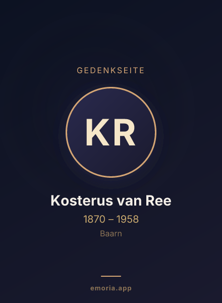 Gedenkportrait von Kosterus van Ree