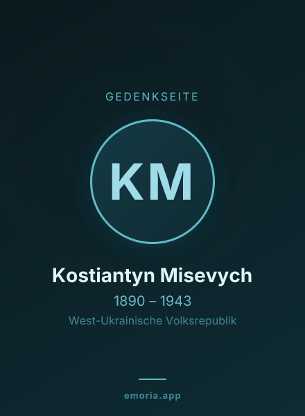 Gedenkportrait von Kostiantyn Misevych