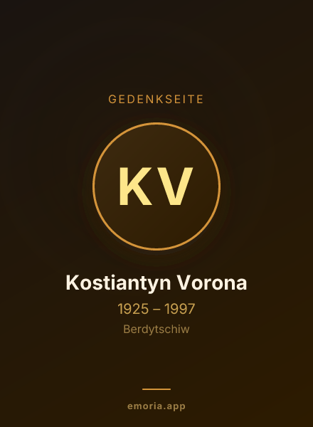 Gedenkportrait von Kostiantyn Vorona