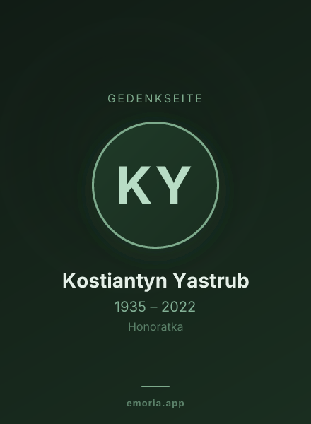 Gedenkportrait von Kostiantyn Yastrub