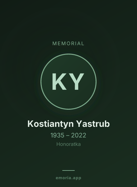 Memorial portrait of Kostiantyn Yastrub