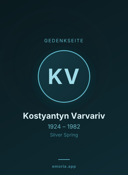 Gedenkportrait von Kostyantyn Varvariv