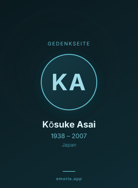 Gedenkportrait von Kōsuke Asai