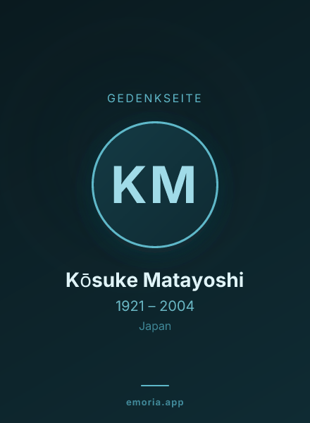 Gedenkportrait von Kōsuke Matayoshi
