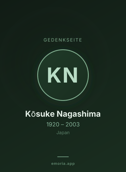 Gedenkportrait von Kōsuke Nagashima