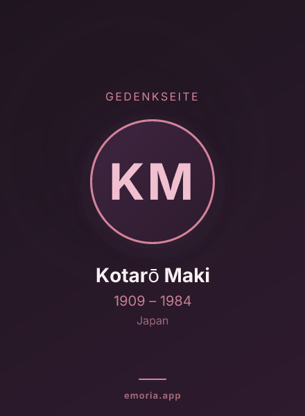 Gedenkportrait von Kotarō Maki