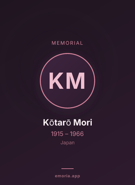 Memorial portrait of Kōtarō Mori