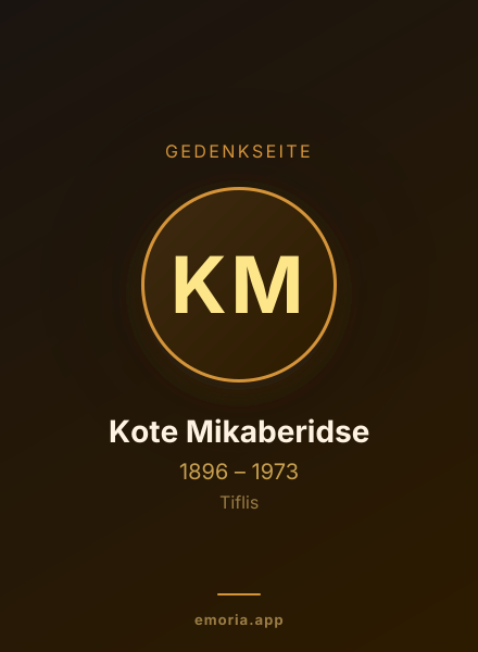 Gedenkportrait von Kote Mikaberidse