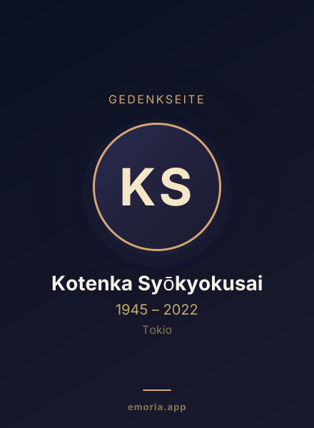 Gedenkportrait von Kotenka Syōkyokusai