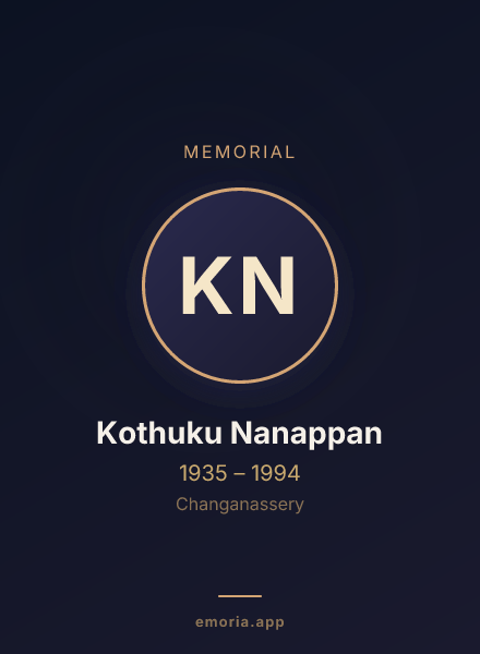 Memorial portrait of Kothuku Nanappan
