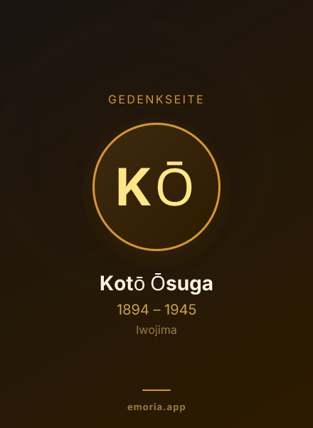 Gedenkportrait von Kotō Ōsuga