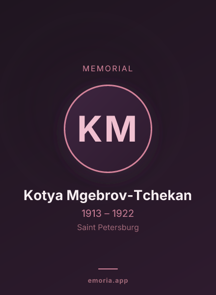 Memorial portrait of Kotya Mgebrov-Tchekan