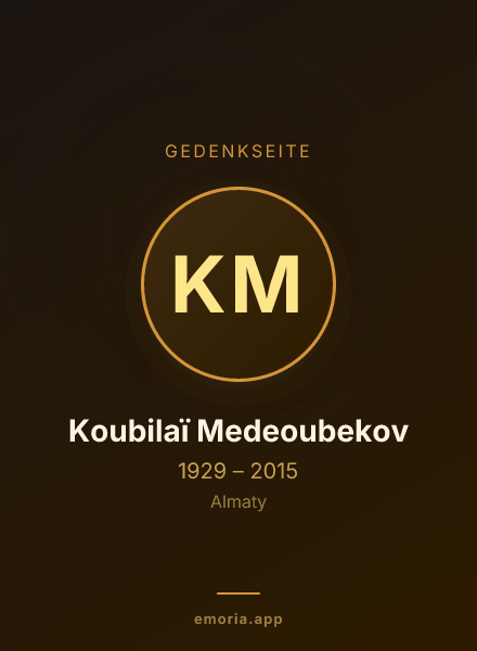 Gedenkportrait von Koubilaï Medeoubekov