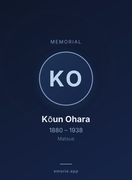 Memorial portrait of Kōun Ohara