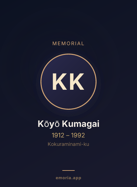 Memorial portrait of Kōyō Kumagai