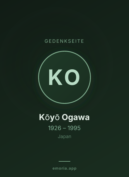 Gedenkportrait von Kōyō Ogawa