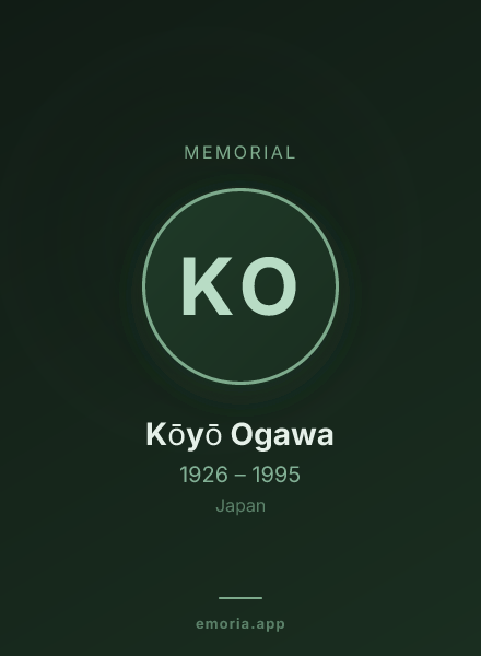 Memorial portrait of Kōyō Ogawa