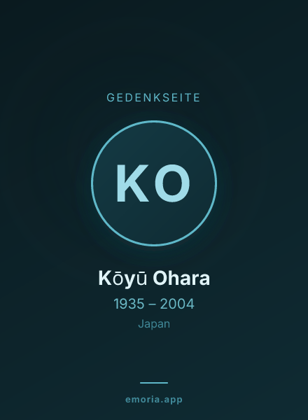 Gedenkportrait von Kōyū Ohara